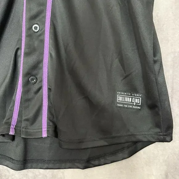 Sullivan King Demented Baseball Jersey Black Purple XX 2020 EDM Rage Size XL - Picture 4 of 8
